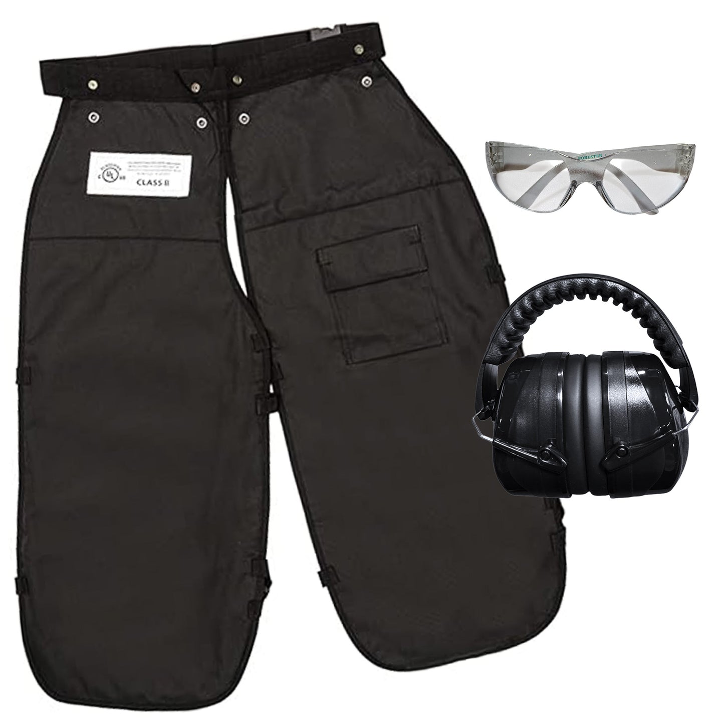Chainsaw Chaps, Muff and Glasses Combo