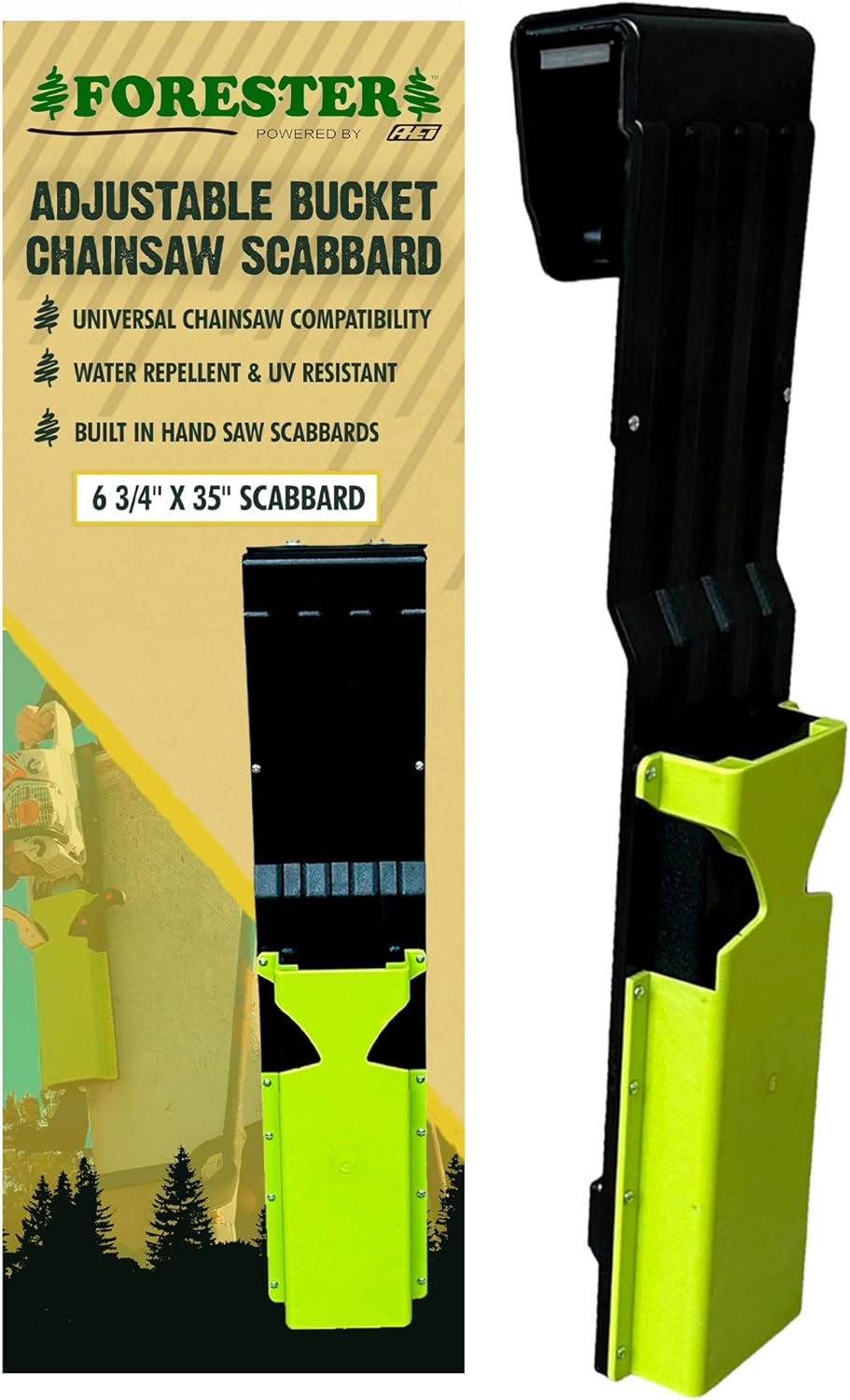 FORESTER Adjustable Bucket Chainsaw Scabbard with Handsaw Holder