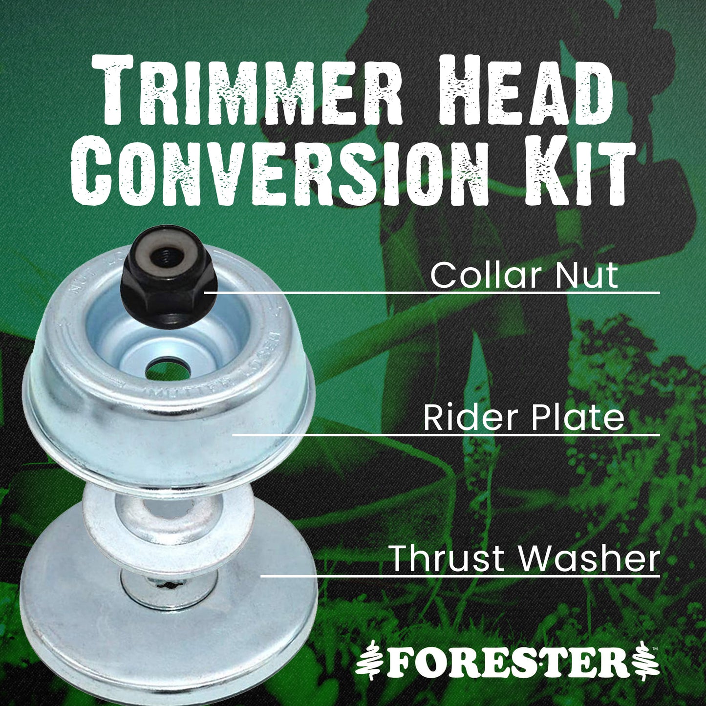 FORESTER Trimmer Head Conversion Kit Compatible with Most Stihl Straight Shaft Trimmers and Brush Cutters
