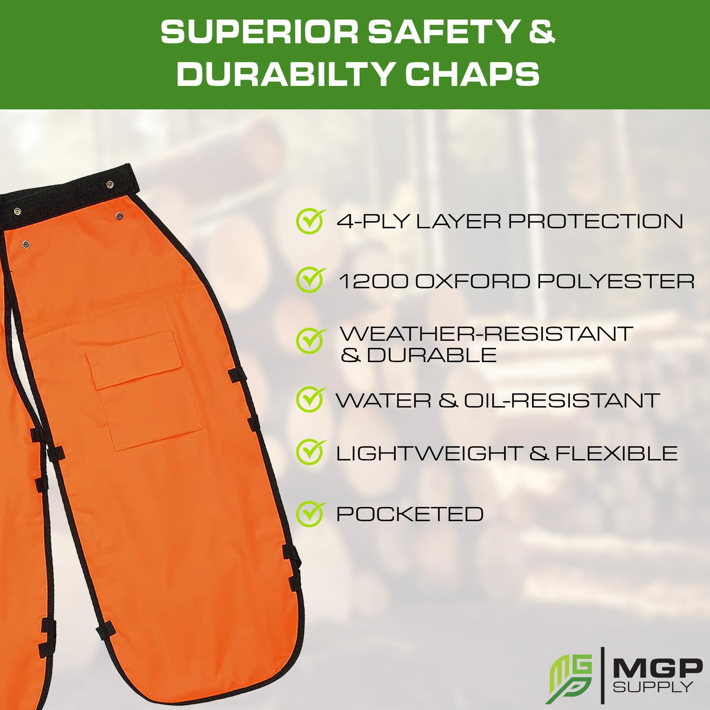 Chainsaw Chaps, Muff and Glasses Combo