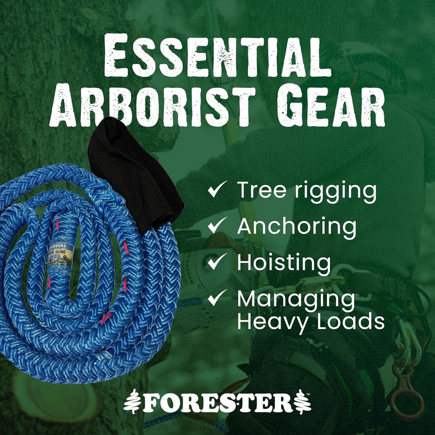 FORESTER Whoopie Sling 1/2" X 3'-5' | Arborist Equipment Climbing Sling