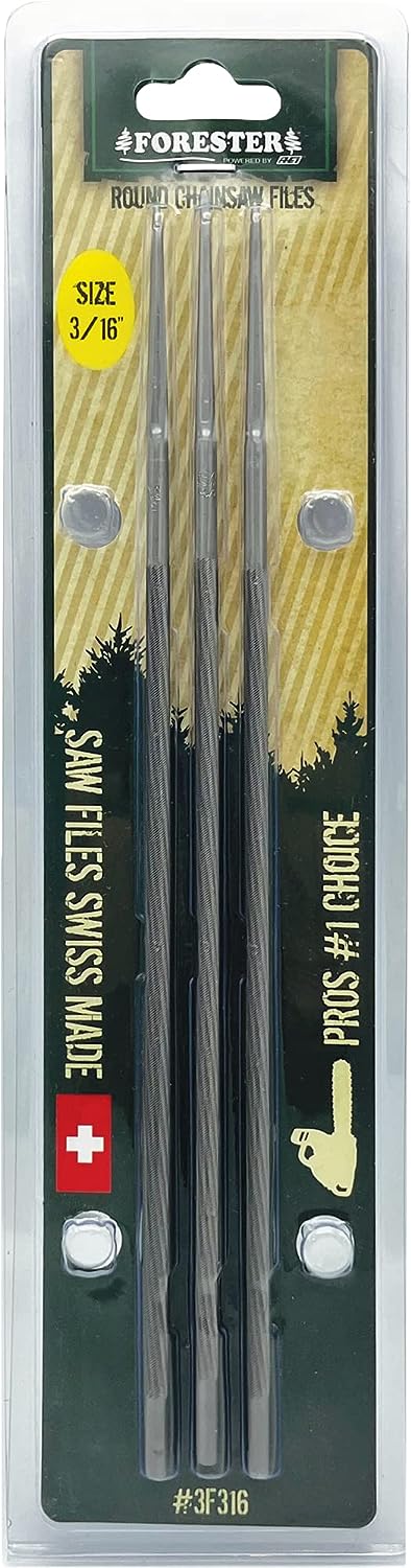 8 Inch Round Chainsaw File - 3 Pack - Forester