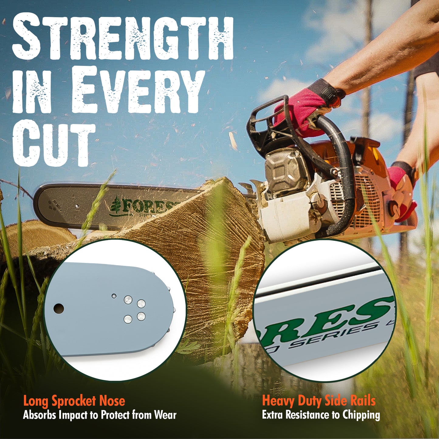 Forester Laminated Bars - K095 Mount for Small Mount Husqvarna Chainsaws
