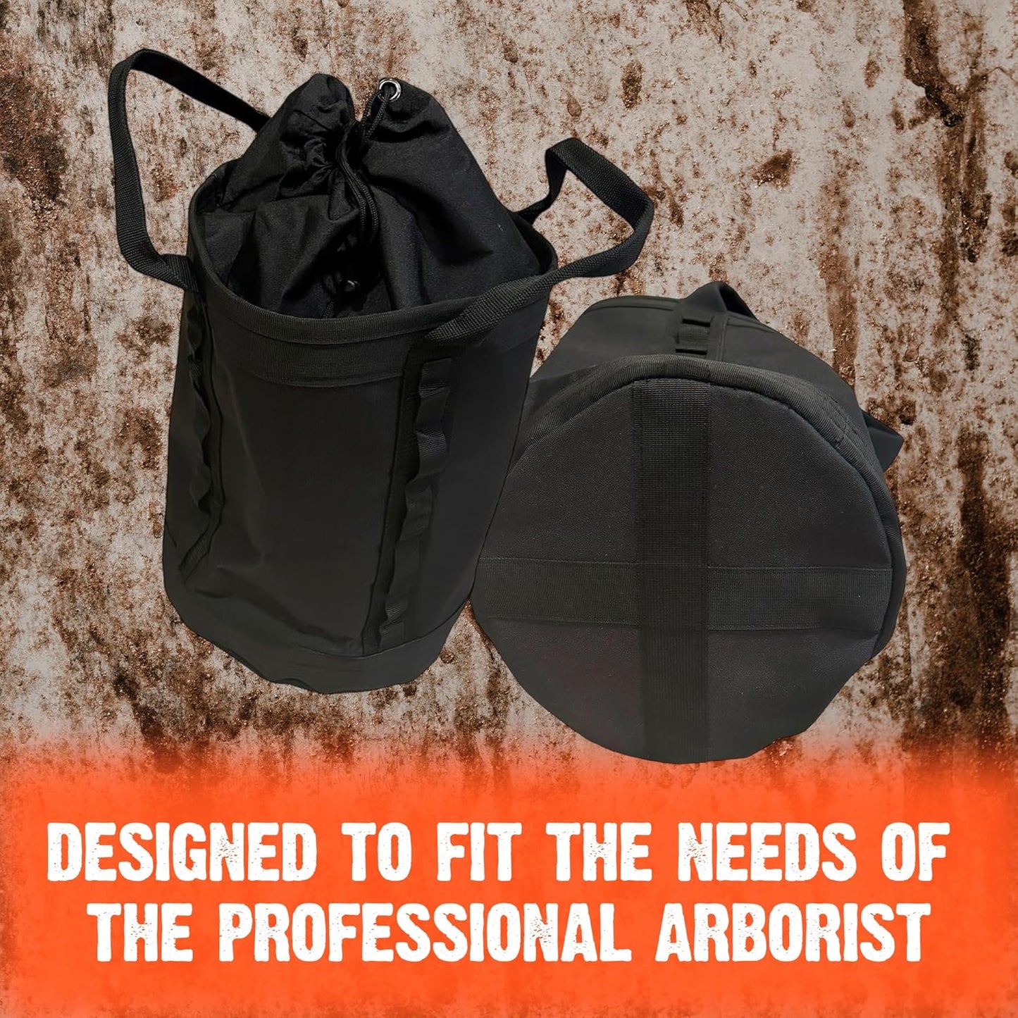 FORESTER Deluxe Arborist Rope Bag with Carabiner Hooks