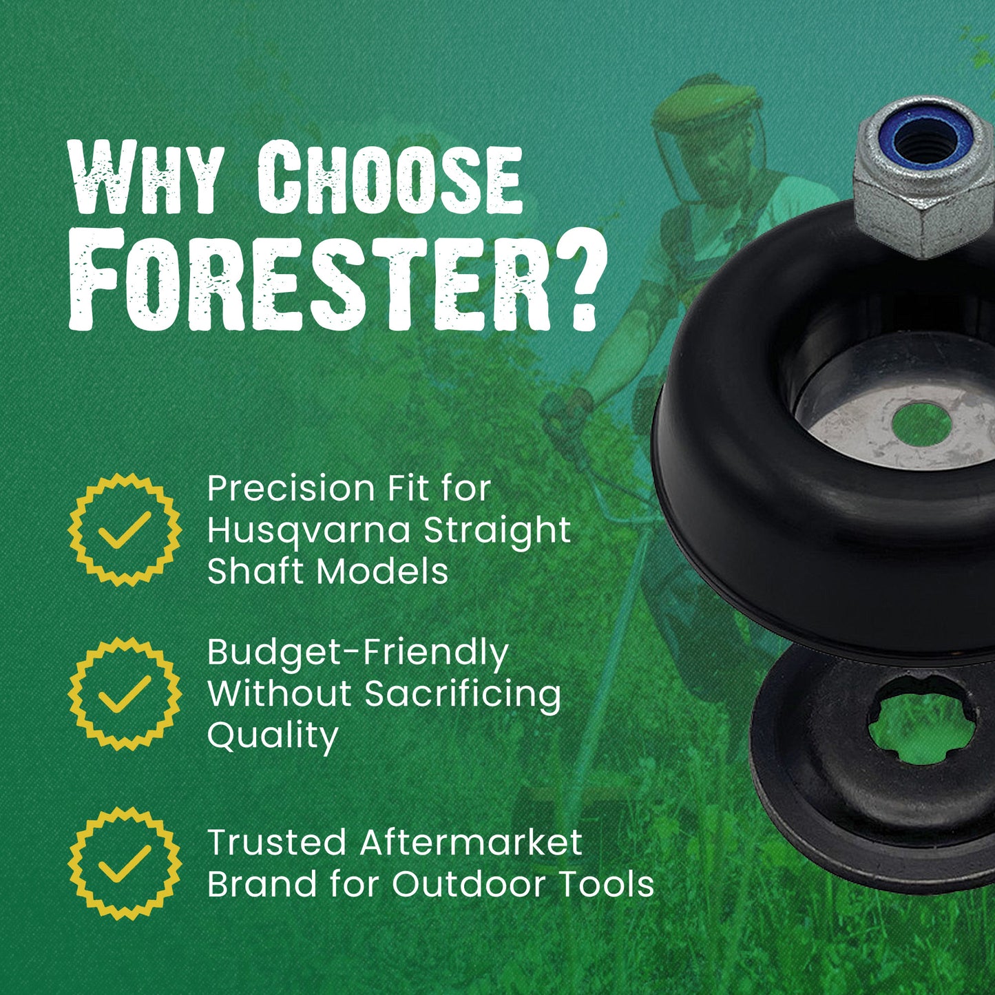 FORESTER Brush Cutter Trimmer Head Conversion Kit Compatible with many Husqvarna Models