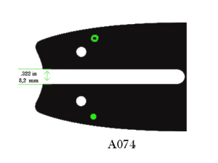 Forester Laminated Bars - A074 Mount for Small Mount Stihl Chainsaws - 1/4 Pitch