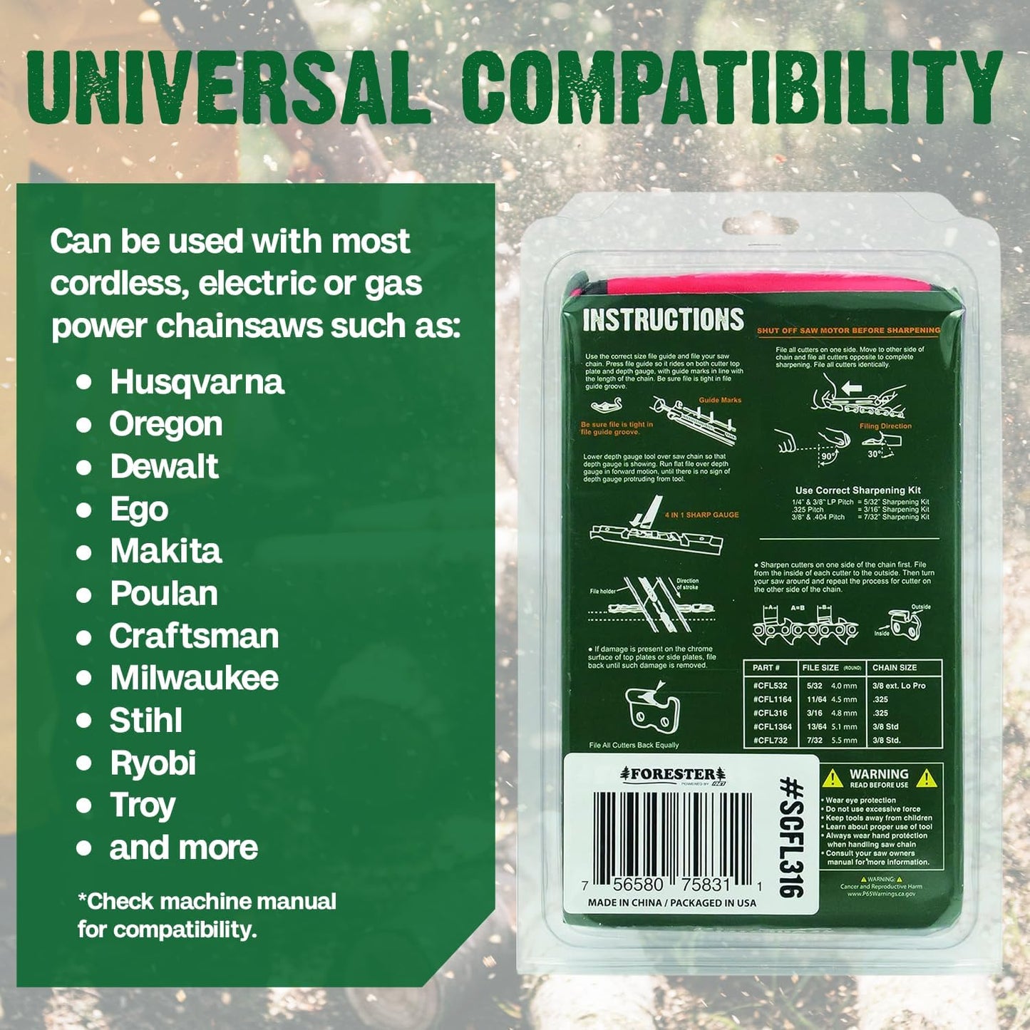 Forester Chainsaw Sharpening File Kit