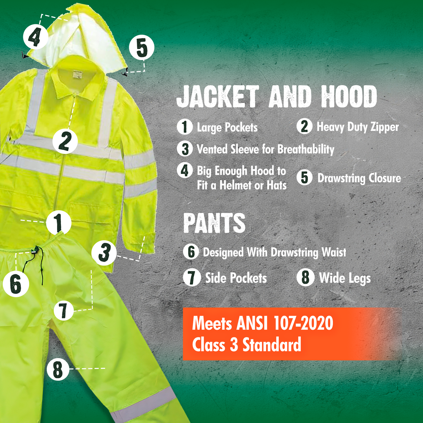 Forester Hi Vis Rain Suit
