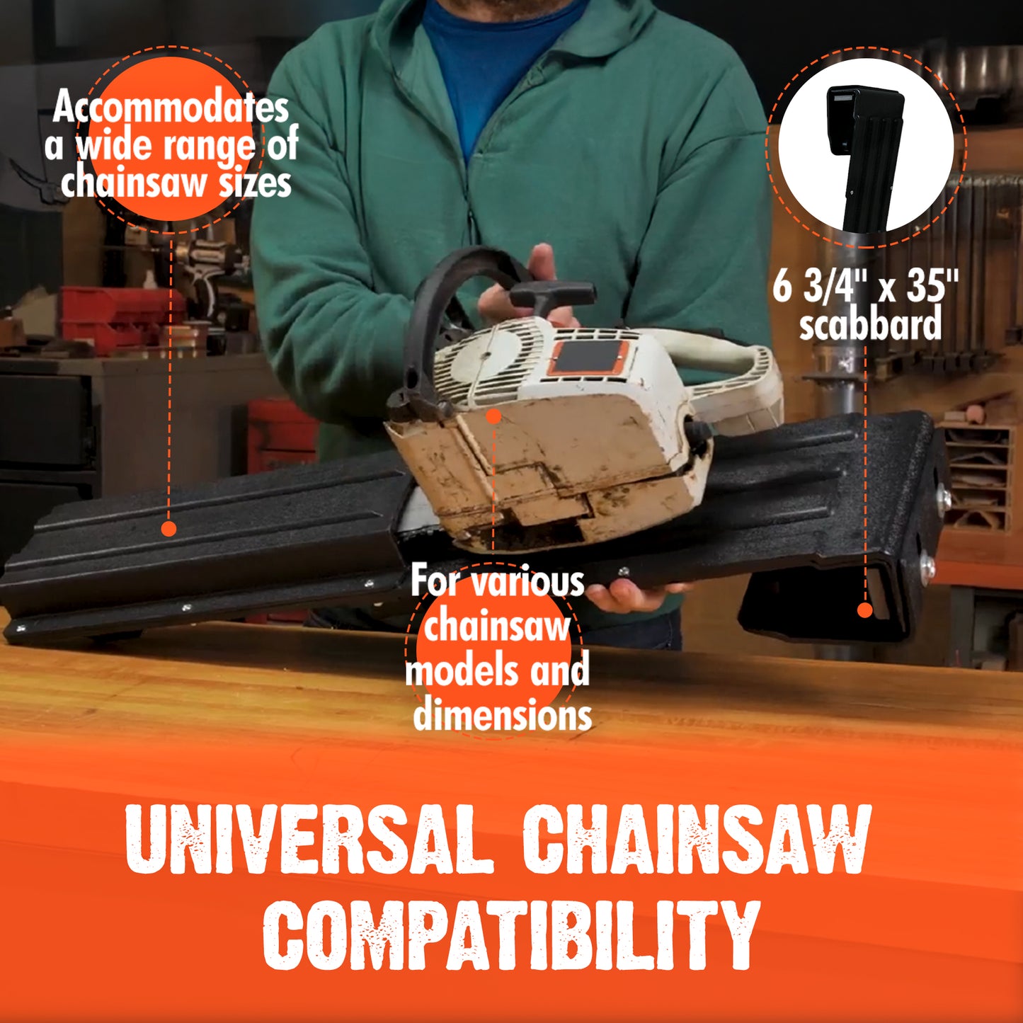 FORESTER Adjustable Bucket Chainsaw Scabbard