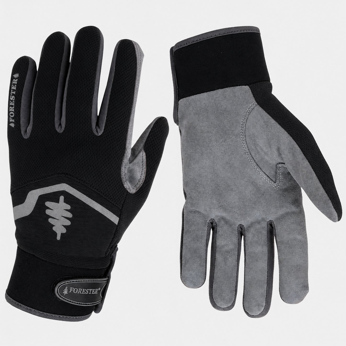 Forester All Purpose Work Glove - With Velcro Closure - Black