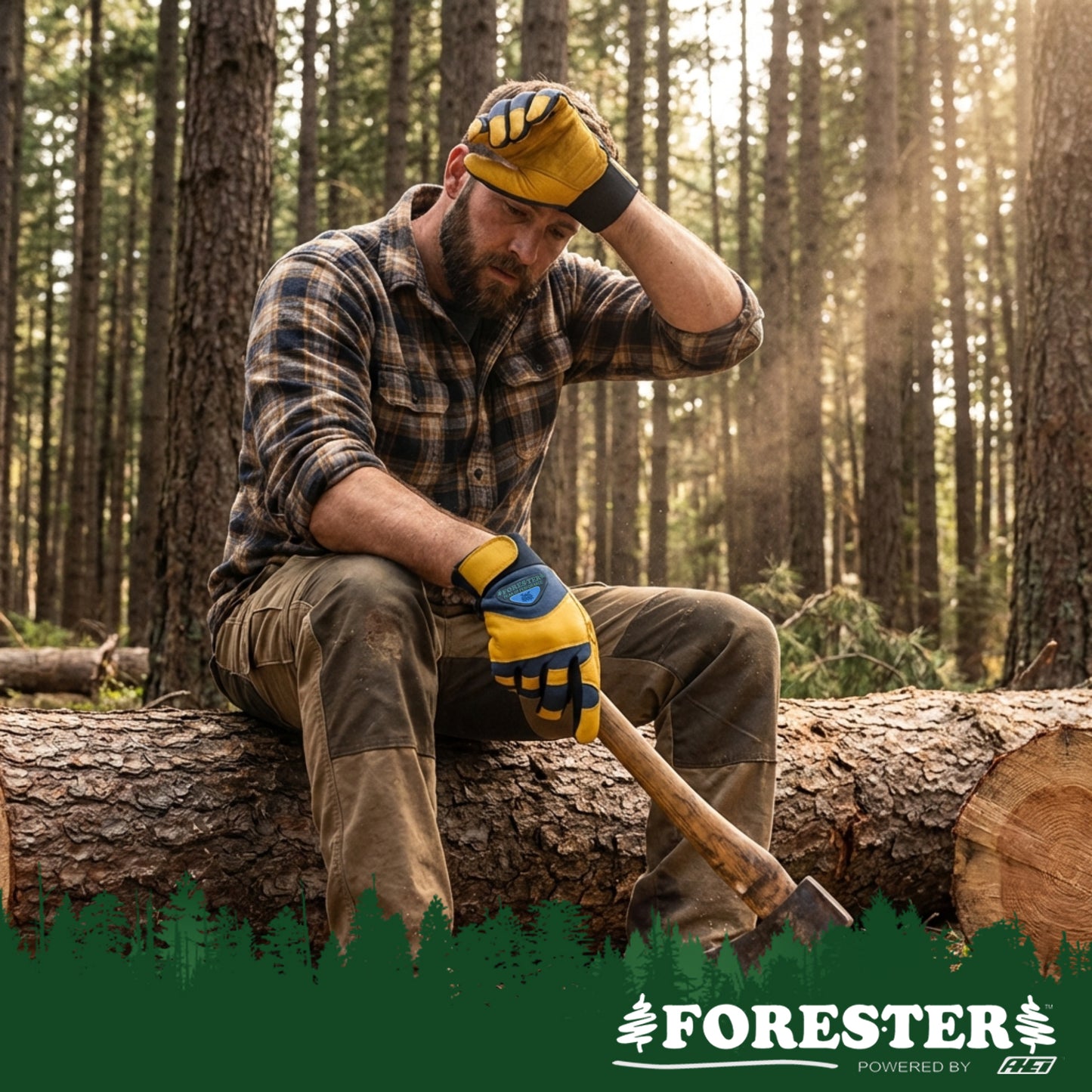FORESTER Mechanic Style Goat Skin Work Gloves