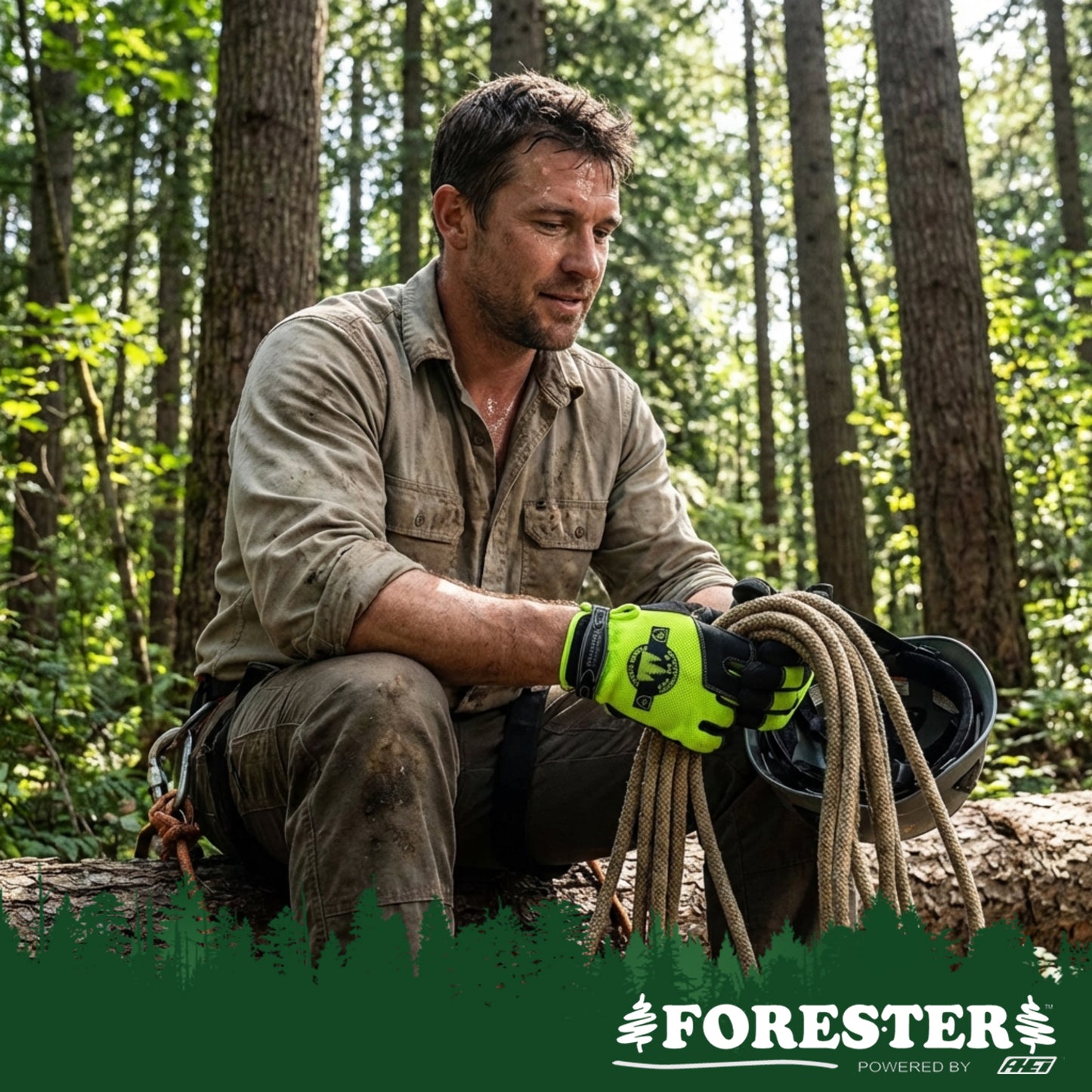 FORESTER Hi-Vis Arborist Rope Climbing Glove