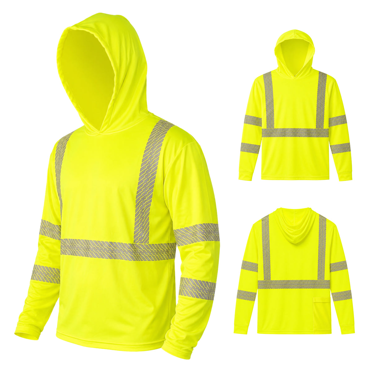 High Visibility, Class 3, Lightweight Cooling Sun Shirts
