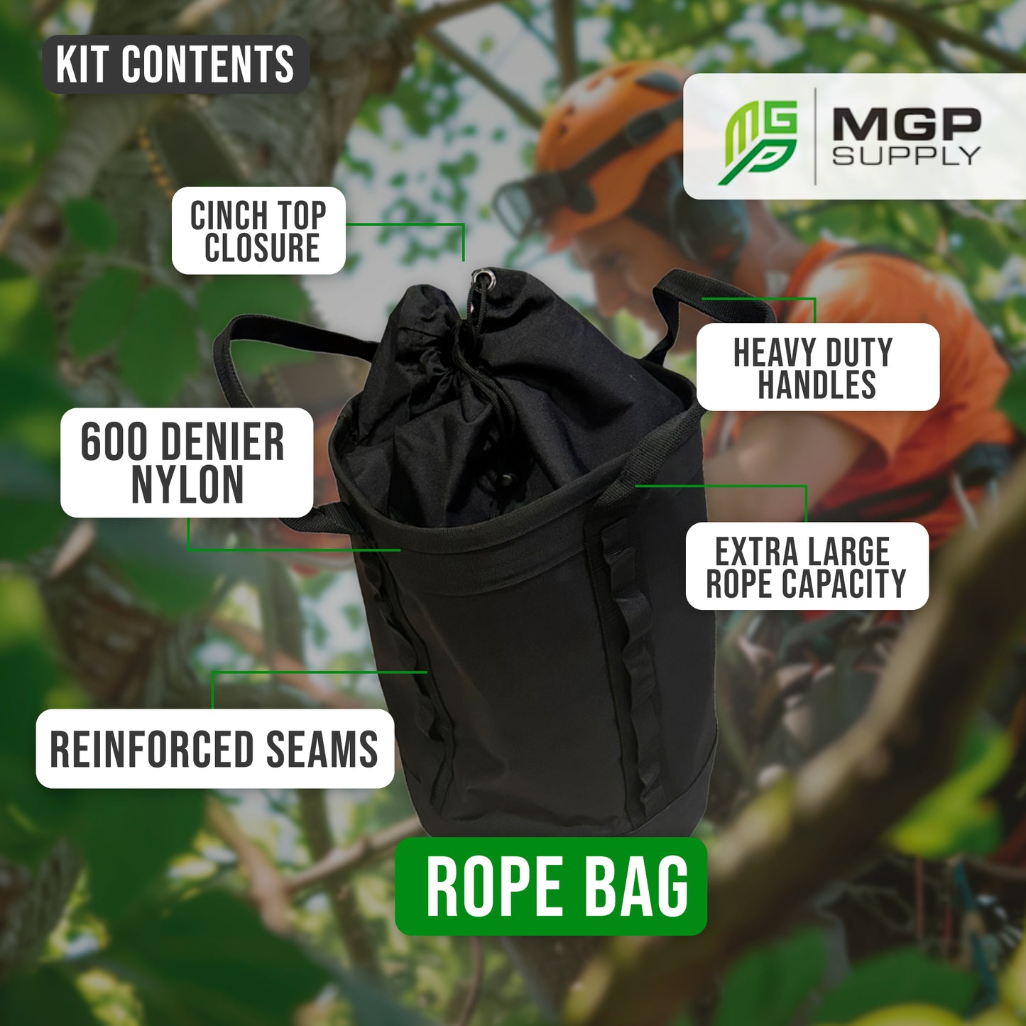 MGP SUPPLY Port-A-Wrap Kit | Includes Bull Rope, Whoopie Sling, Port Wrap, and Rope Bag |