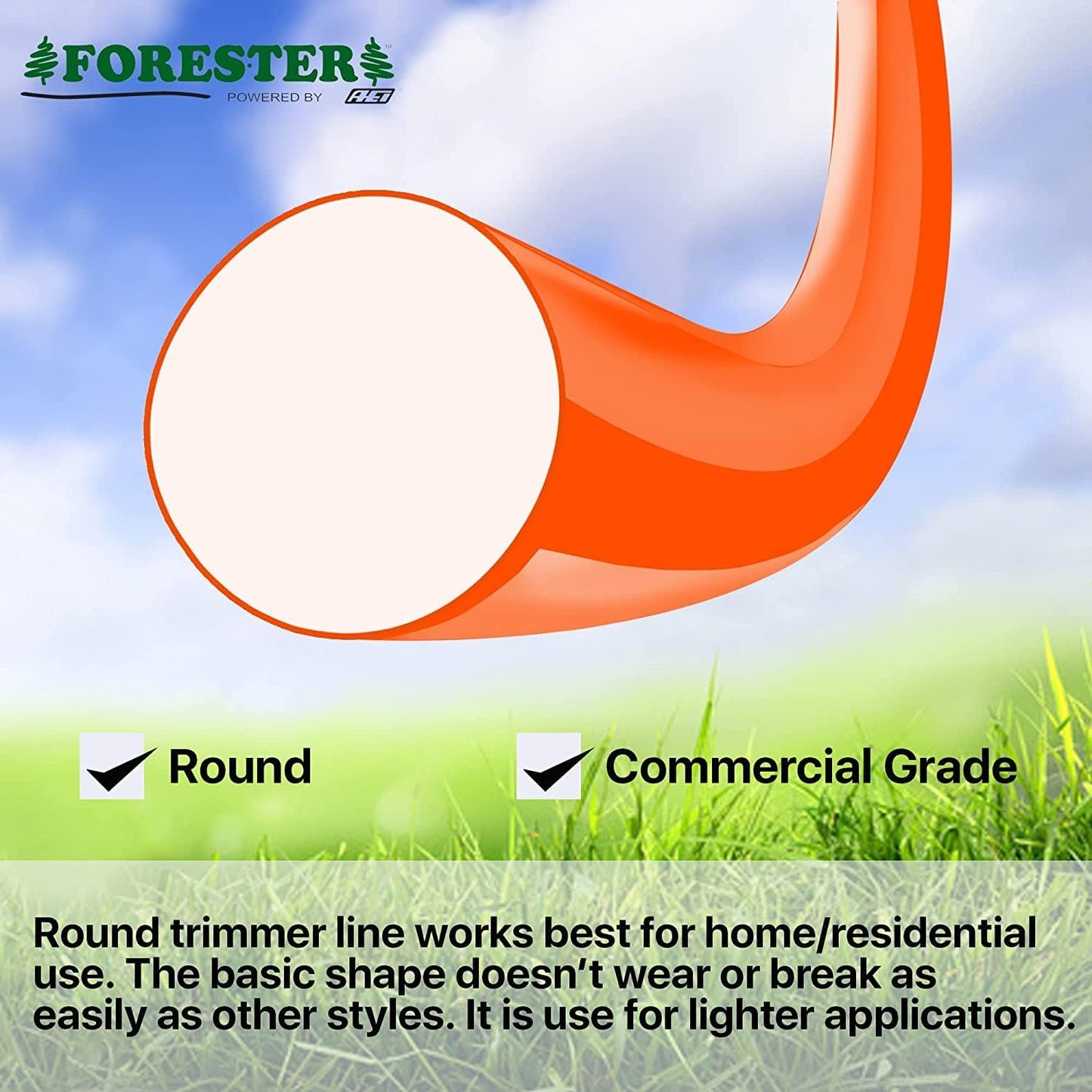 Forester Grass Thrasher - Round Cut Trimmer Line