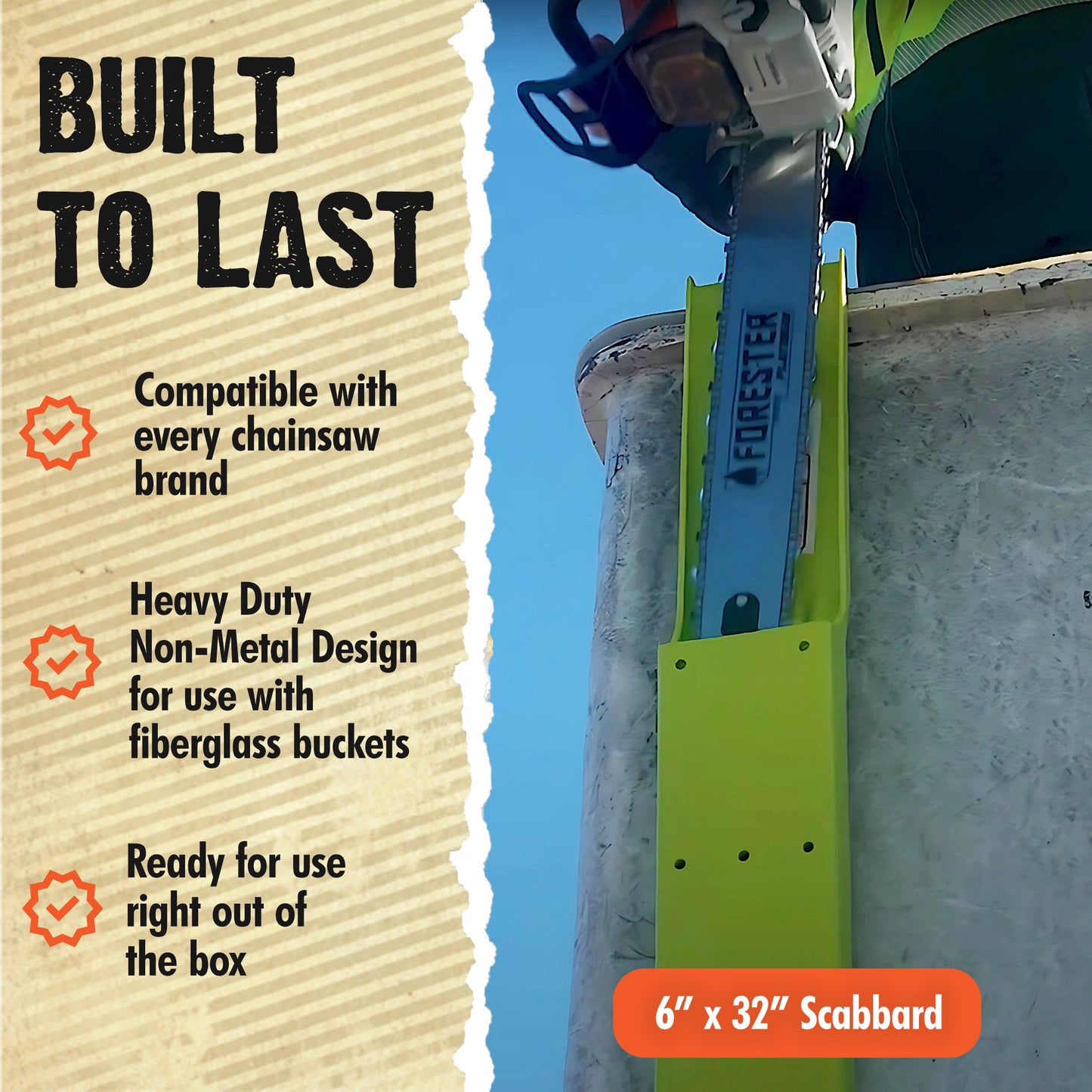 Forester Hi-Vis Bucket Saw Scabbard