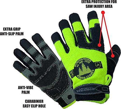 Forester Hi‑Vis Arborist Rope/Climbing Glove (Small)