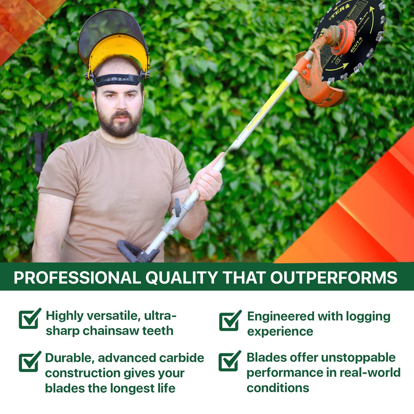 FORESTER Brush Cutter Blades and File Set - Trimmer Chainsaw Tooth Saw Blade ...