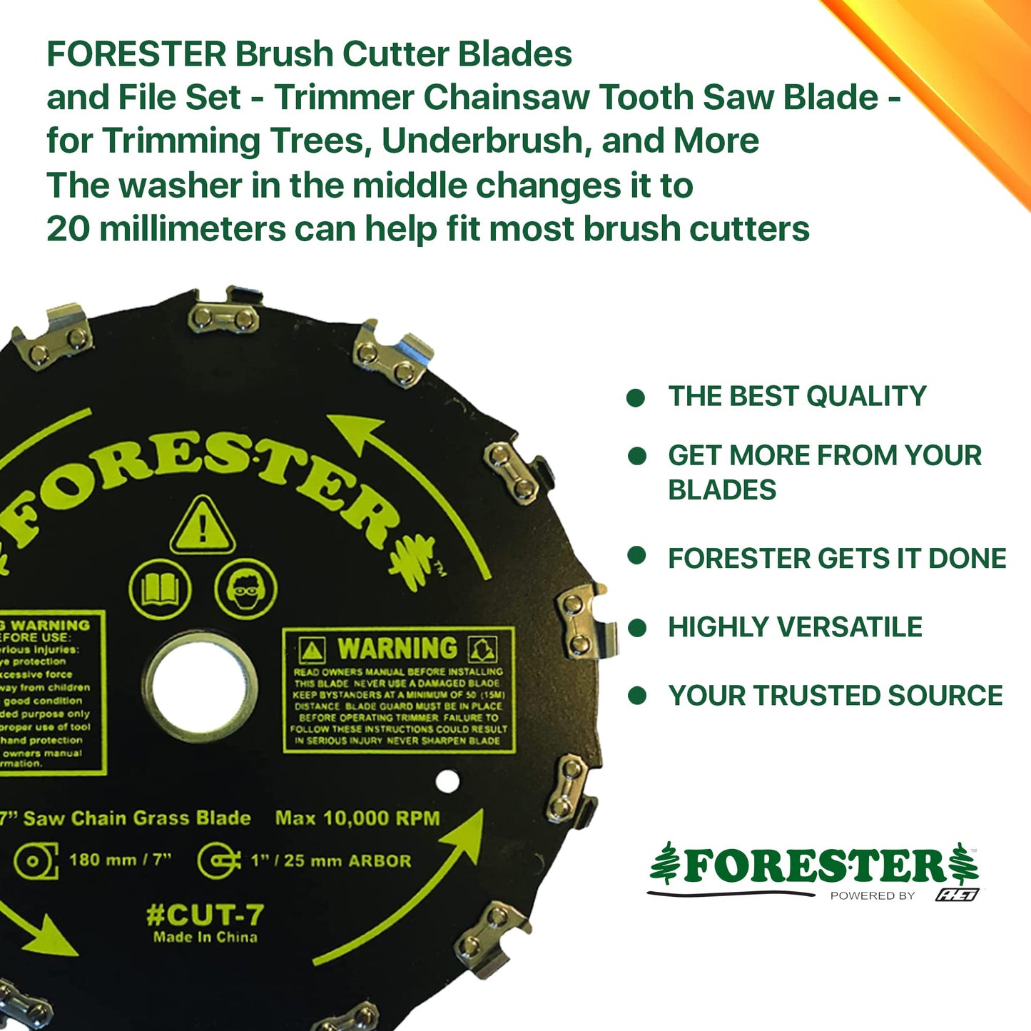 FORESTER Brush Cutter Blades - Trimmer Chainsaw Tooth Saw Blade - for Trimmin...