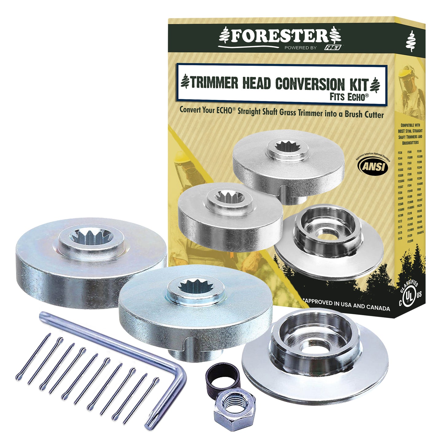 Brush Cutter Trimmer Head Conversion Kit Compatible with many Echo Models