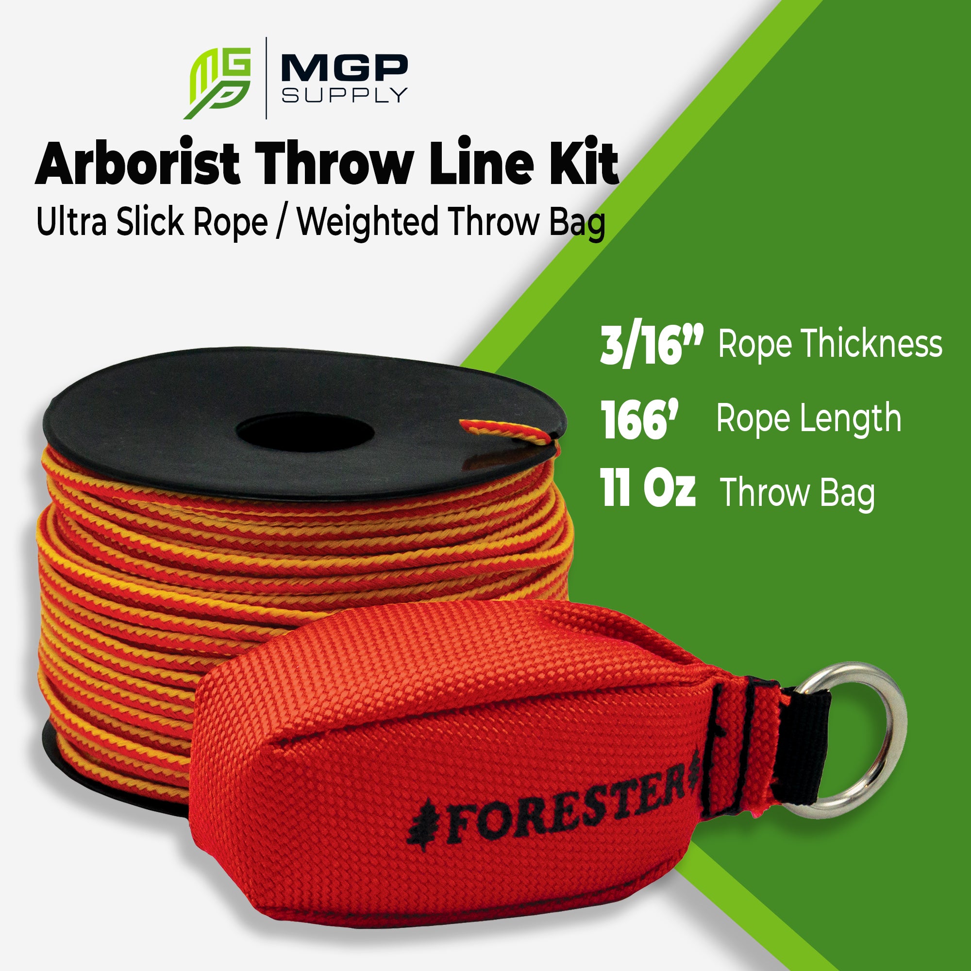 MGP Supply Premium Arborist 166ft Throw Line Kit W/ Throw Bag