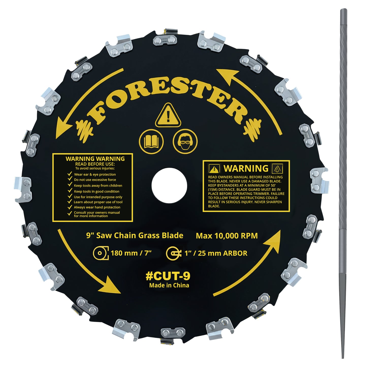 Forester Brush Cutter Blade with File Set