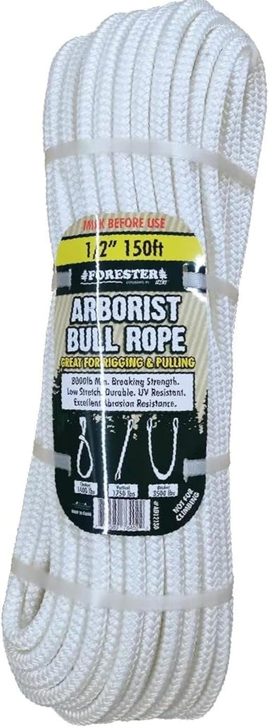 Arborist Bull Rope | 1/2" x 150 Feet | Heavy-Duty Tree Pulling Rope
