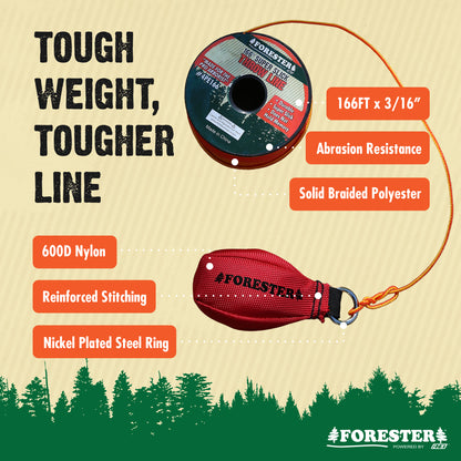 Forester Arborist Super Slick 166ft Throw Line Kit with Storage Bag
