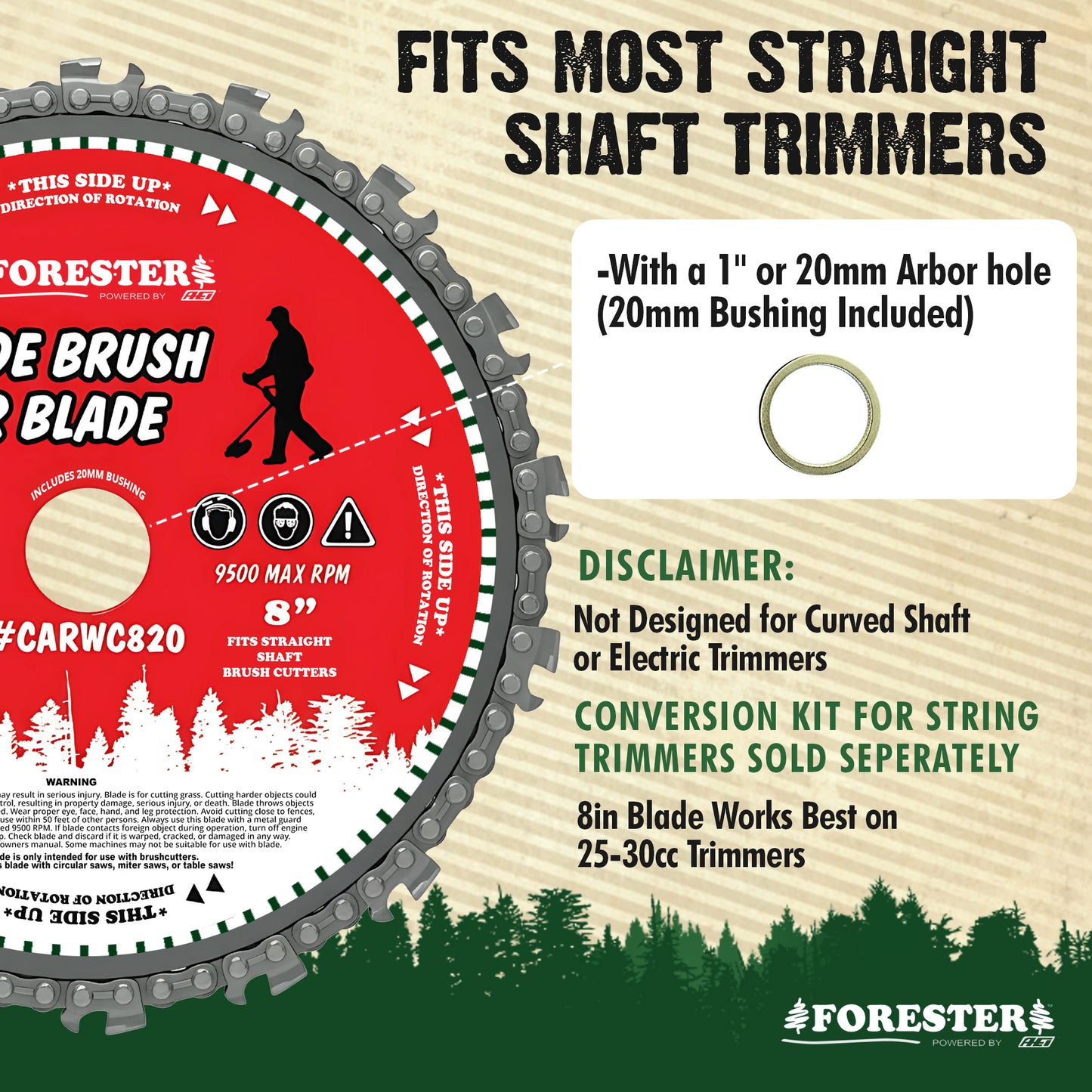 Forester 8" Carbide Brush Cutter Blade