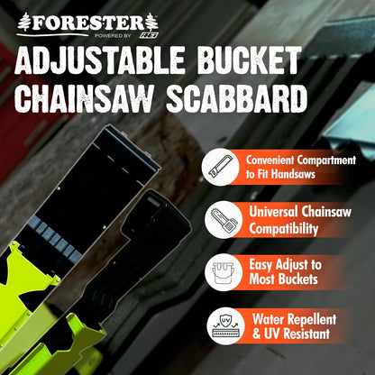 FORESTER Adjustable Bucket Chainsaw Scabbard with Handsaw Holder