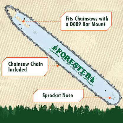 Forester Laminated Bars - D009 Mount for Large Mount Husqvarna Chainsaws