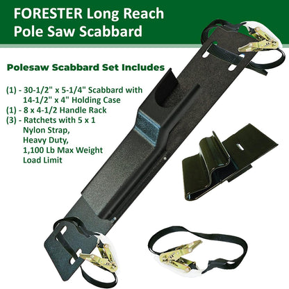 Long Reach Pole Saw Scabbard - Boom Mount Power Pole Saw Holder