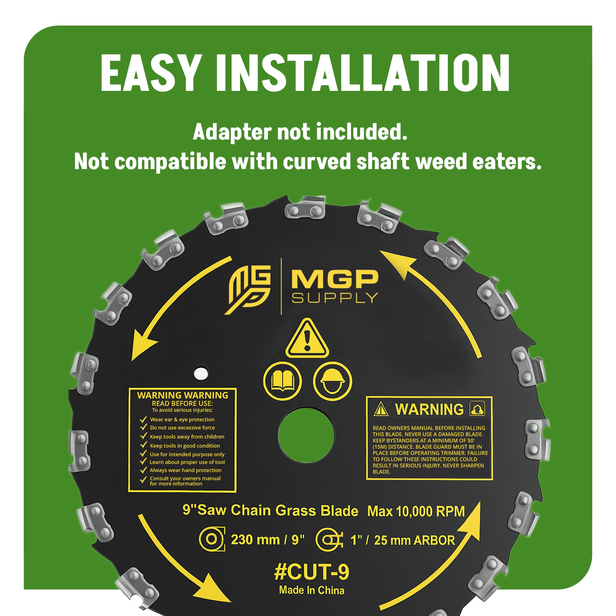 MGP Supply 9in Brush Cutter Blade MGP Supply 9in Brush Cutter Blade