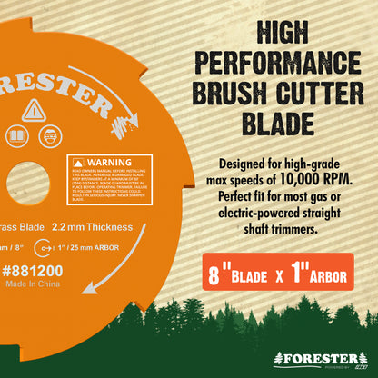 FORESTER Brush Cutter Trimmer Conversion Kit with 8” Weed Eater Blade Compatible with Echo Trimmers