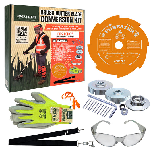 FORESTER Brush Cutter Trimmer Conversion Kit with 8” Weed Eater Blade Compatible with Echo Trimmers