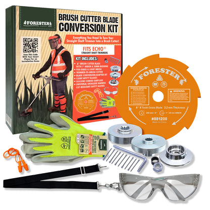 FORESTER Brush Cutter Trimmer Conversion Kit with 8” Weed Eater Blade Compatible with Echo Trimmers