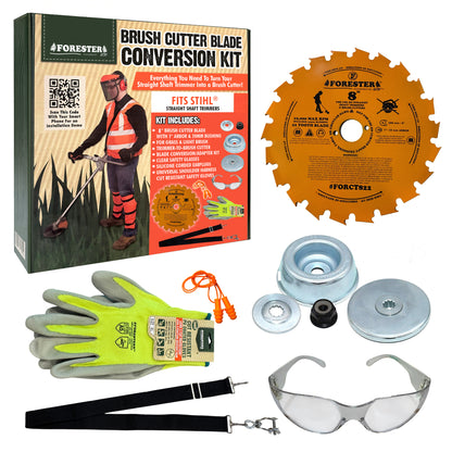FORESTER Brush Cutter Trimmer Conversion Kit with 8” 22 Tooth Weed Eater Blade compatible with Stihl Trimmers