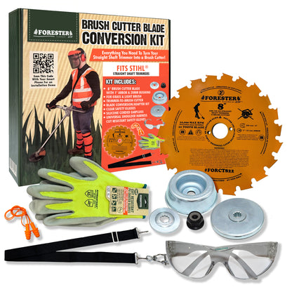 FORESTER Brush Cutter Trimmer Conversion Kit with 8” 22 Tooth Weed Eater Blade compatible with Stihl Trimmers