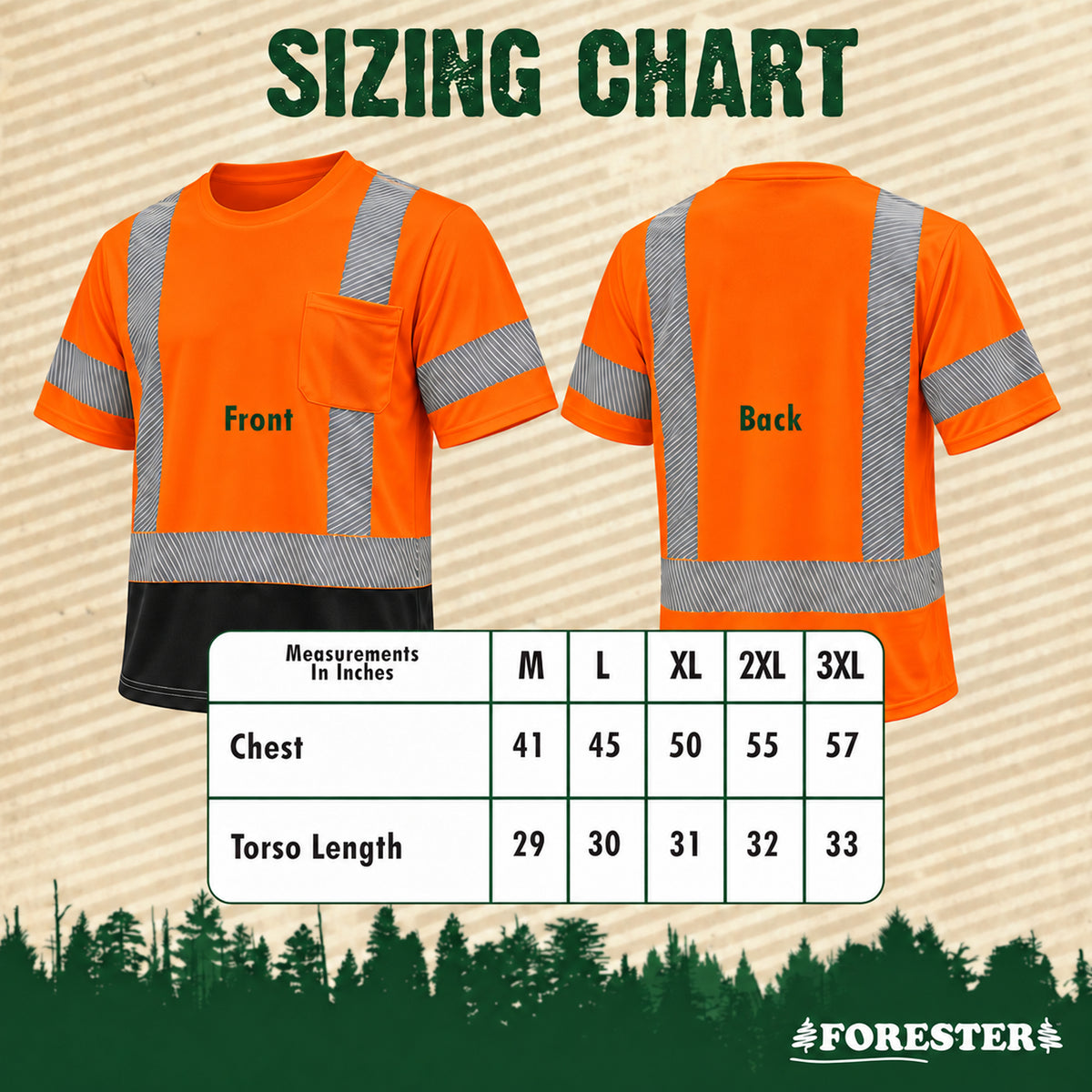 Hi-Vis Class 3 Reflective Safety Shirt - Hi-Vis Orange with Black Bottom