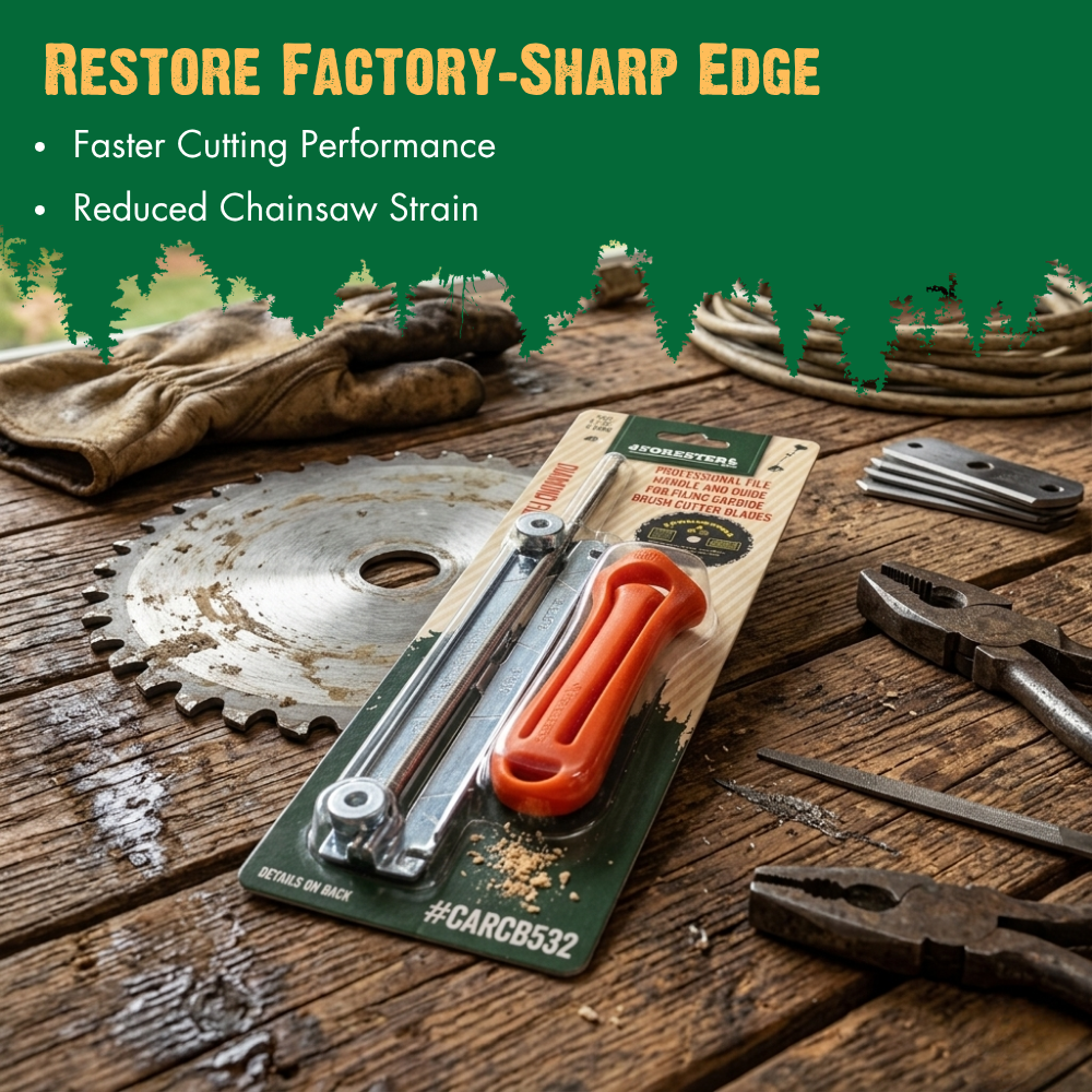 Diamond Chainsaw File, Handle & Guide