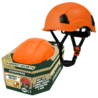 FORESTER Arborist Safety Helmet | ANSI Z89.1-2014 Certified, Class E & C | 6-Point Suspension Hard Hat
