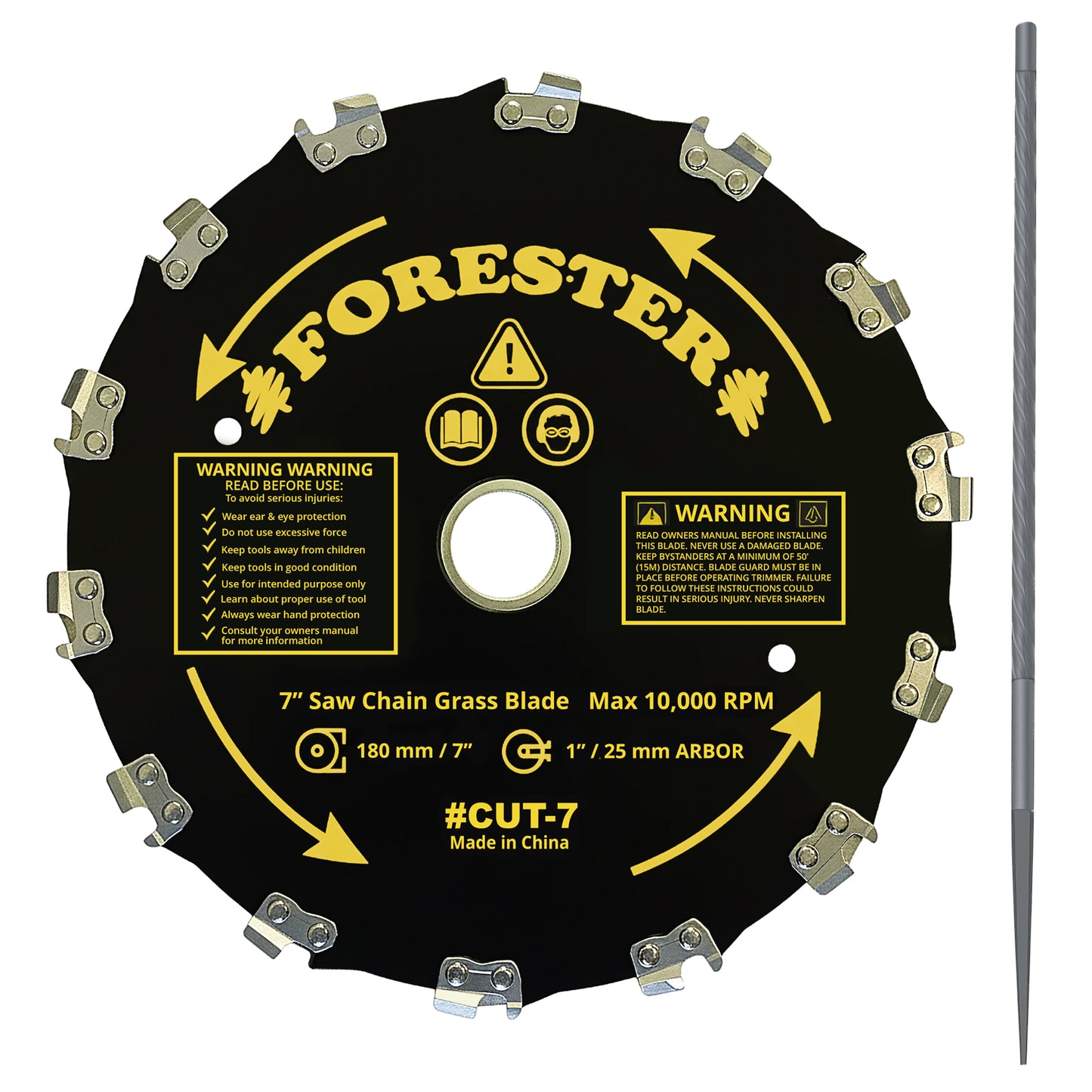 Forester Brush Cutter Blade with File Set