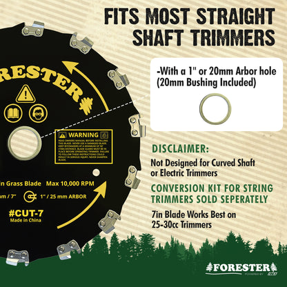 Forester Brush Cutter Blade with File Set