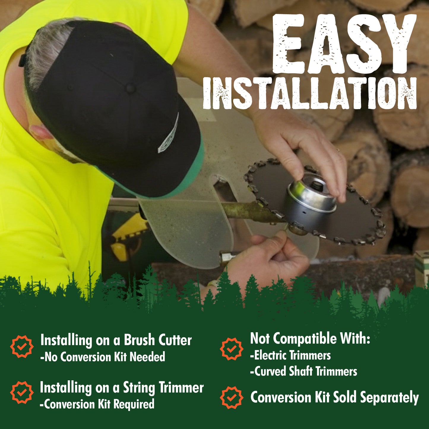 Forester Brush Cutter Blade with File Set