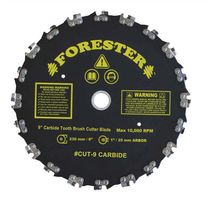 Forester 7" Chainsaw Tooth Blade [CUT-7] - Brush Cutter Blade, 10,000 RPM Speed, Low Profile Chain Size, Sharpen with a Round File, 14 Teeth - Woodworking Tools
