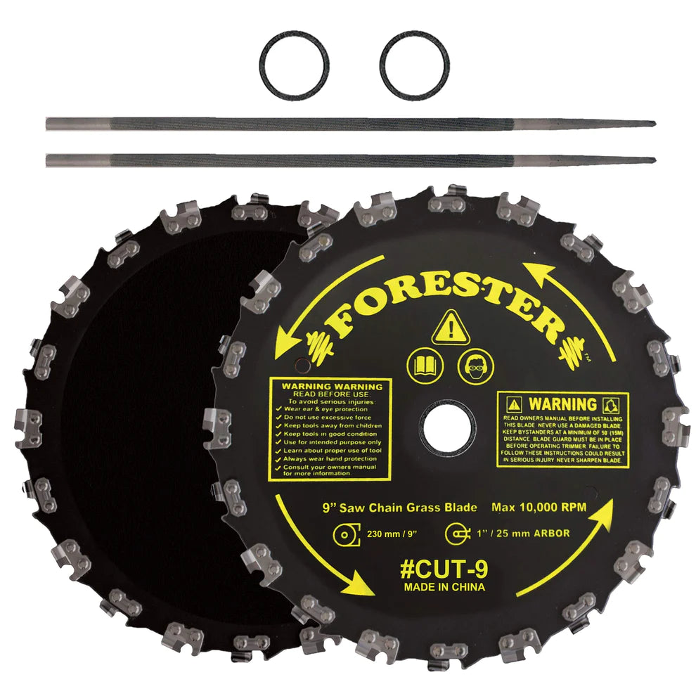Forester Brush Cutter Blade W/ File - Chainsaw Teeth