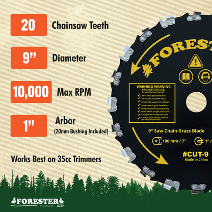 Forester Brush Cutter Blade with File Set