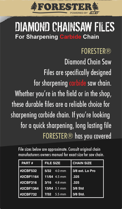 Diamond Chainsaw Files - Two Pack