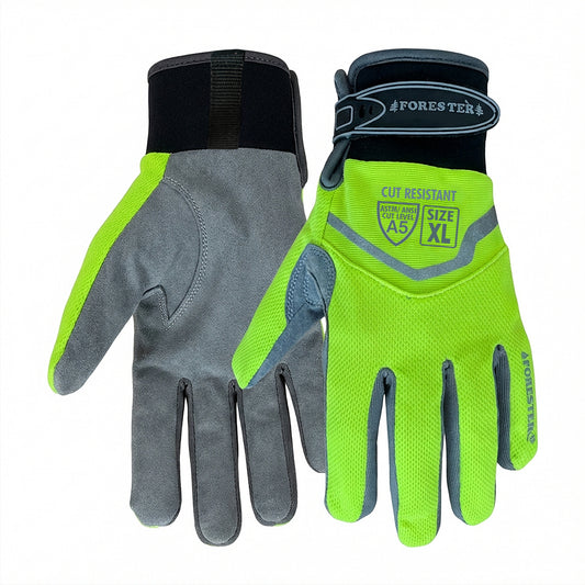 Forester Cut Resistant Work Glove - Neoprene Cuff with Velcro Closure