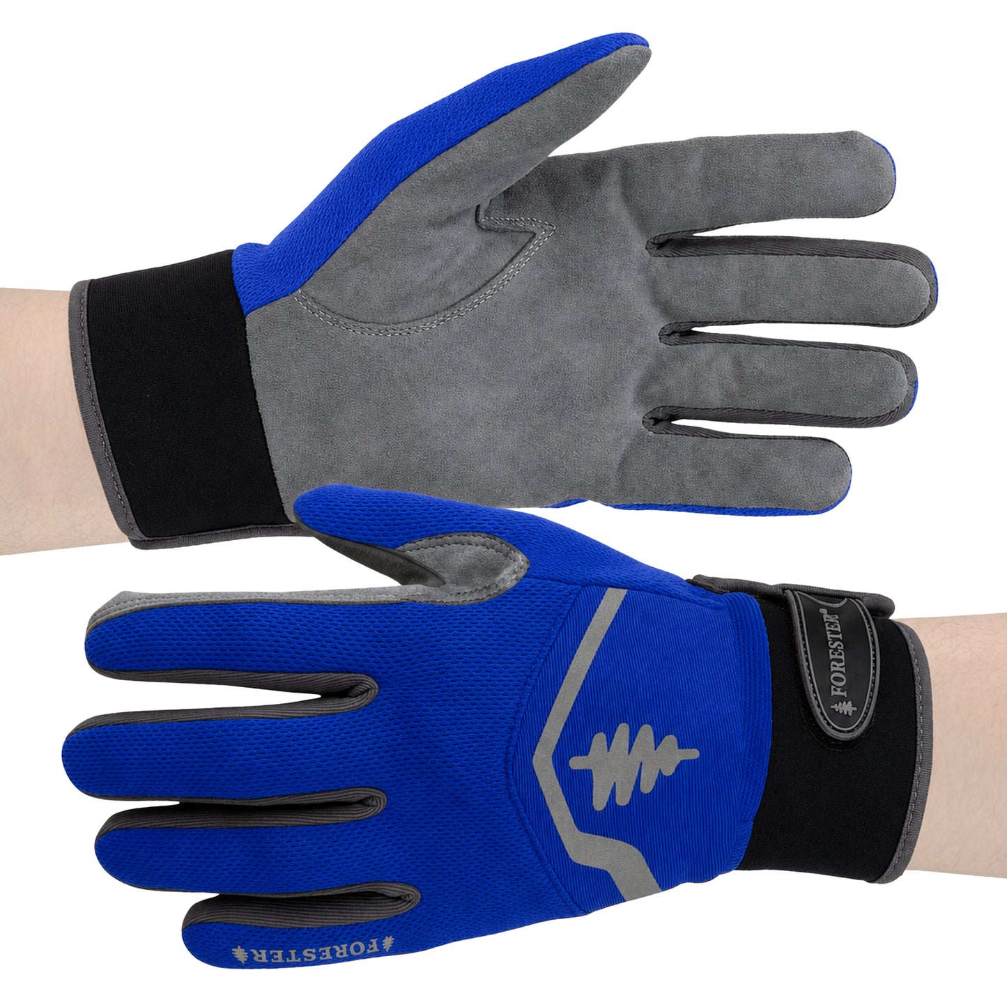 Forester All Purpose Work Glove - With Velcro Closure - Blue